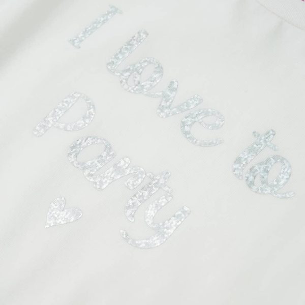 T-shirt p/ criança manga com folhos branco 92 - Image 4