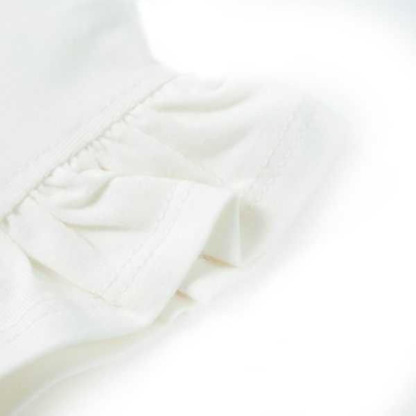 T-shirt p/ criança manga com folhos branco 92 - Image 5