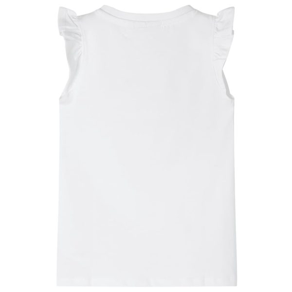T-shirt p/ criança manga com folhos branco 104 - Image 2