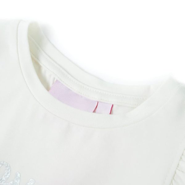 T-shirt p/ criança manga com folhos branco 104 - Image 3