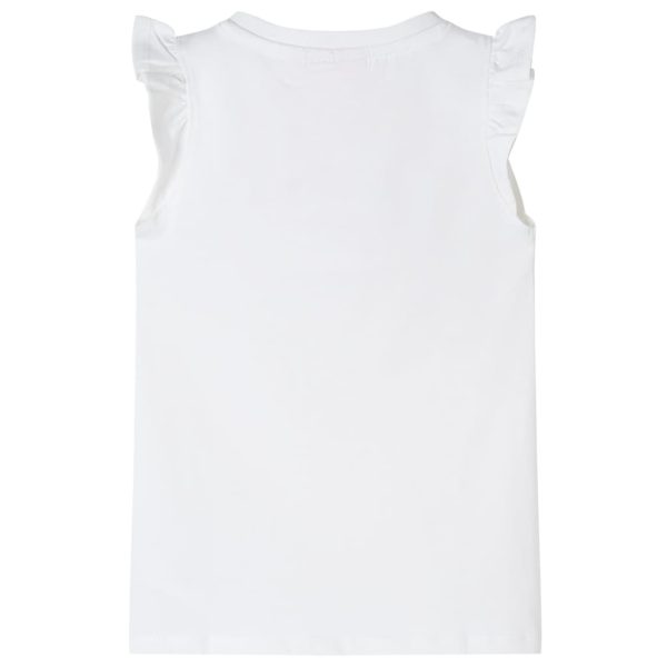 T-shirt p/ criança manga com folhos branco 116 - Image 2