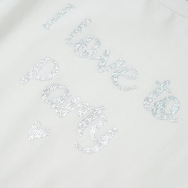 T-shirt p/ criança manga com folhos branco 128 - Image 4