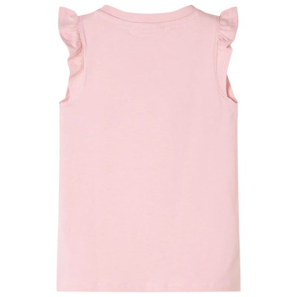 T-shirt para criança manga com folhos rosa-claro 92 - Image 2