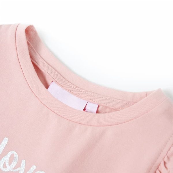 T-shirt para criança manga com folhos rosa-claro 92 - Image 3
