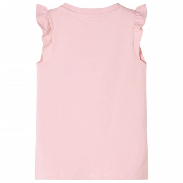 T-shirt para criança manga com folhos rosa-claro 140 - Image 2