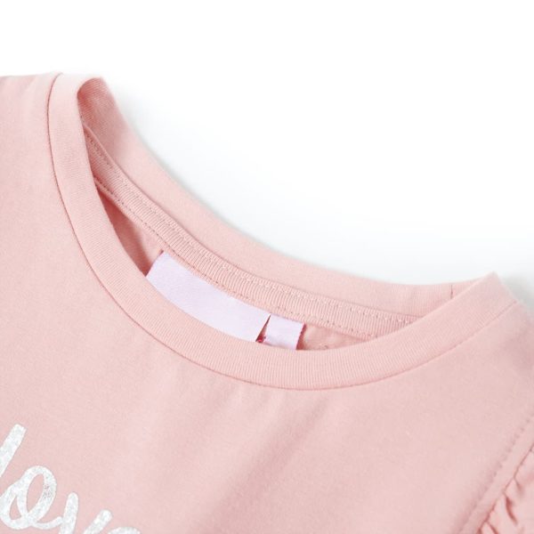 T-shirt para criança manga com folhos rosa-claro 140 - Image 3