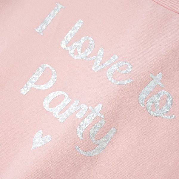 T-shirt para criança manga com folhos rosa-claro 140 - Image 4