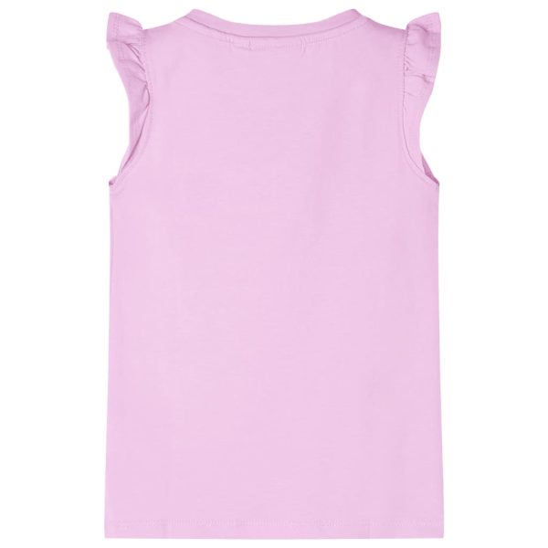 T-shirt para criança manga com folhos lilás 92 - Image 2