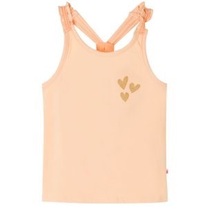 T-shirt de alças para criança laranja-claro 116
