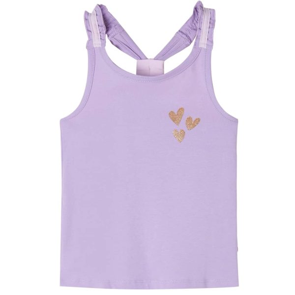 T-shirt de alças para criança lilás 116