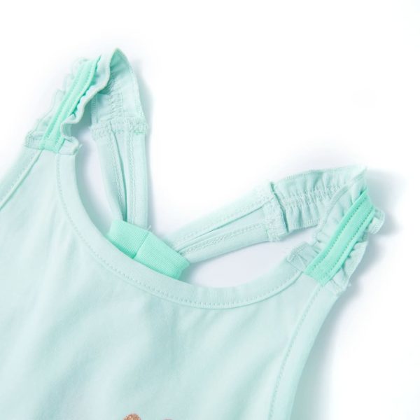 T-shirt de alças para criança menta-claro 140 - Image 3