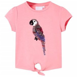 T-shirt de criança rosa fluorescente 92