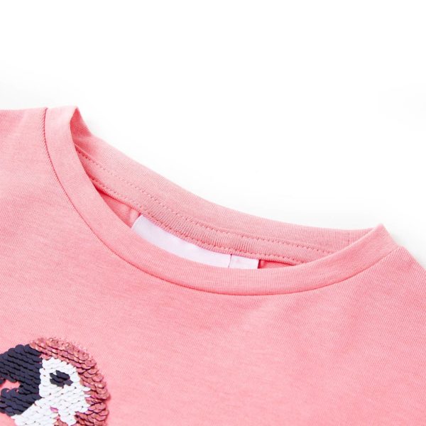 T-shirt de criança rosa fluorescente 128 - Image 3