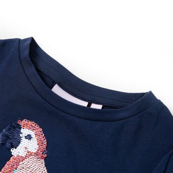 T-shirt infantil azul-escuro 128 - Image 3