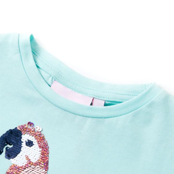 T-shirt de criança ciano-claro 116 - Image 3