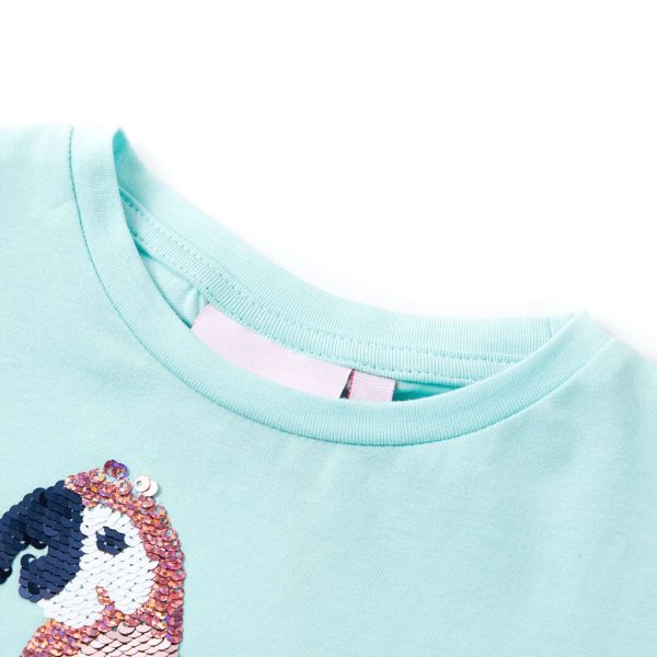 T-shirt de criança ciano-claro 128 - Image 3