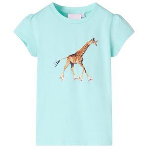 T-shirt de criança ciano-claro 116
