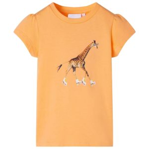 T-shirt de criança laranja-brilhante 116