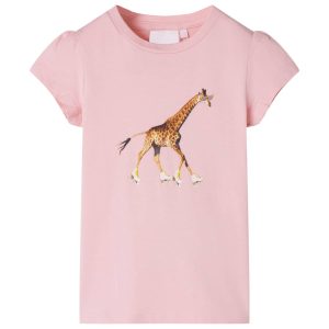 T-shirt de criança rosa-claro 140