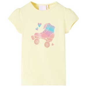 T-shirt de criança amarelo-suave 116