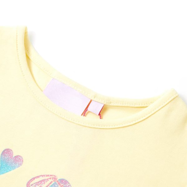 T-shirt de criança amarelo-suave 116 - Image 3