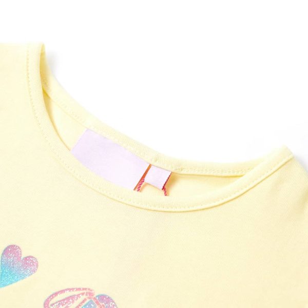 T-shirt de criança amarelo-suave 140 - Image 3
