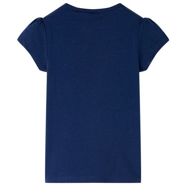 T-shirt infantil azul-escuro 128 - Image 2