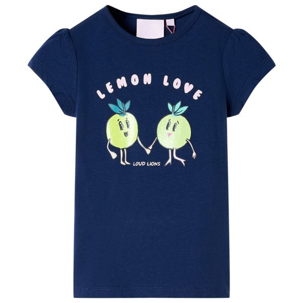 T-shirt infantil azul-escuro 140