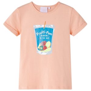 T-shirt de criança laranja-claro 128
