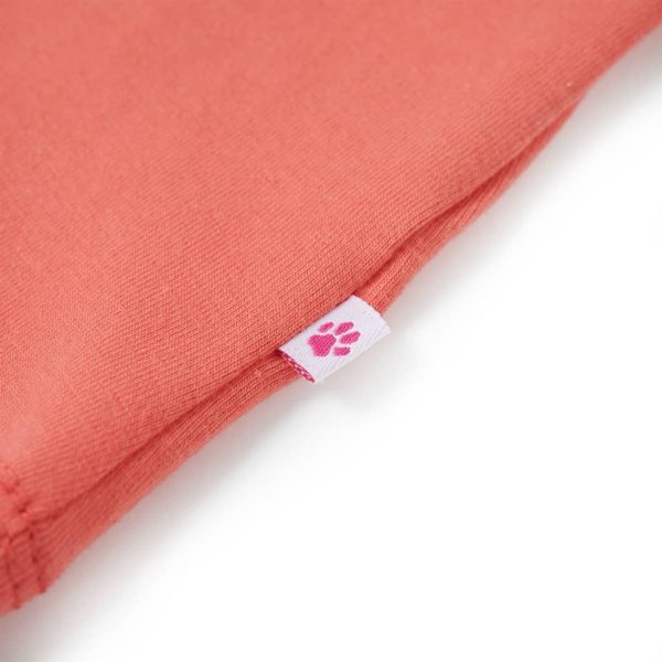T-shirt para criança manga com folhos cor coral 92 - Image 6