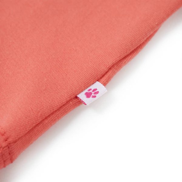 T-shirt para criança manga com folhos cor coral 104 - Image 6