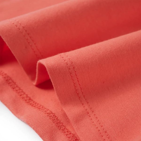 T-shirt para criança manga com folhos cor coral 104 - Image 7
