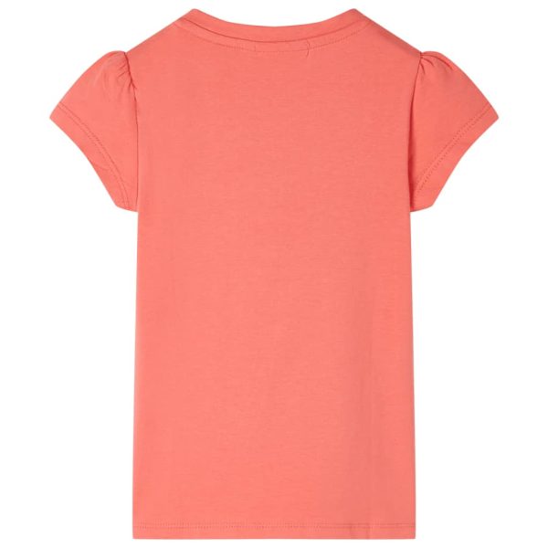 T-shirt de manga curta para criança cor coral 92 - Image 2