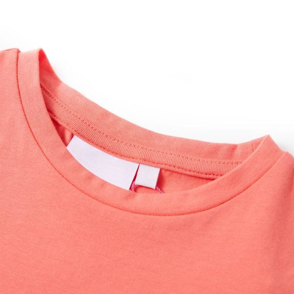 T-shirt de manga curta para criança cor coral 128 - Image 3