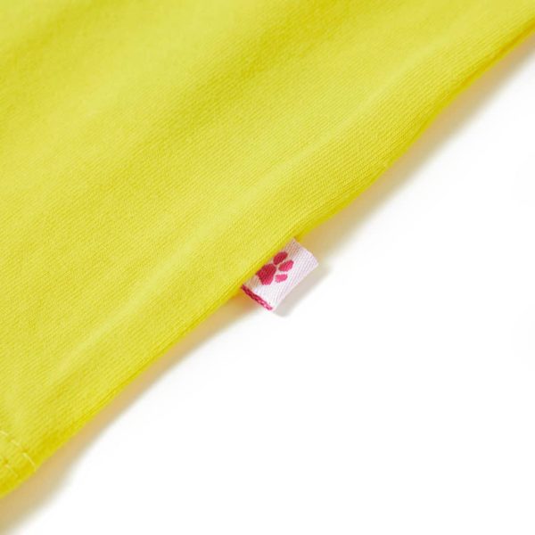 T-shirt de manga curta para criança amarelo-brilhante 92 - Image 5