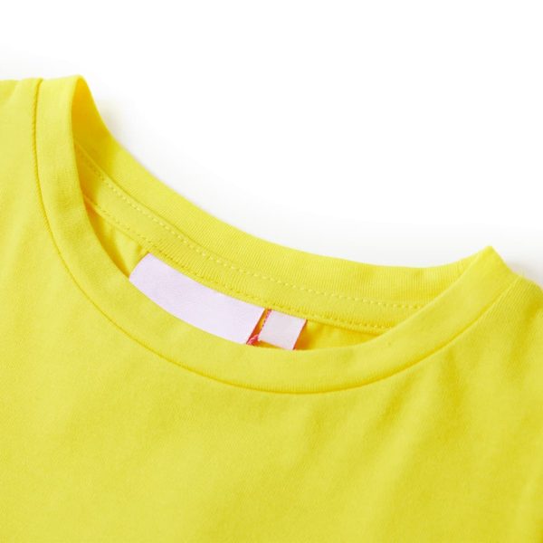 T-shirt de manga curta para criança amarelo-brilhante 104 - Image 3