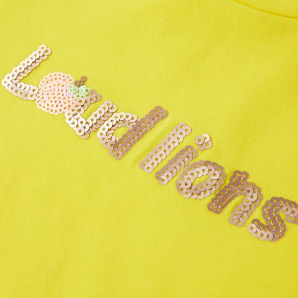 T-shirt de manga curta para criança amarelo-brilhante 104 - Image 4