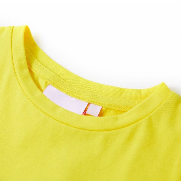 T-shirt de manga curta para criança amarelo-brilhante 116 - Image 3