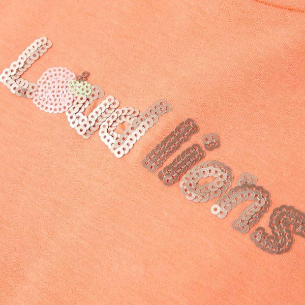 T-shirt de manga curta para criança laranja-néon 128 - Image 4