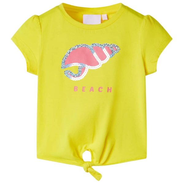 T-shirt de criança amarelo 128