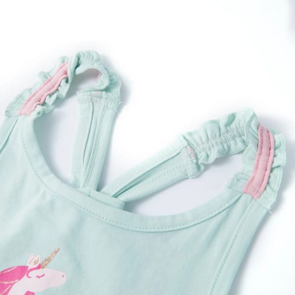 T-shirt de alças para criança menta-claro 104 - Image 3