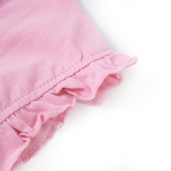 T-shirt manga curta para criança rosa-choque 92 - Image 5