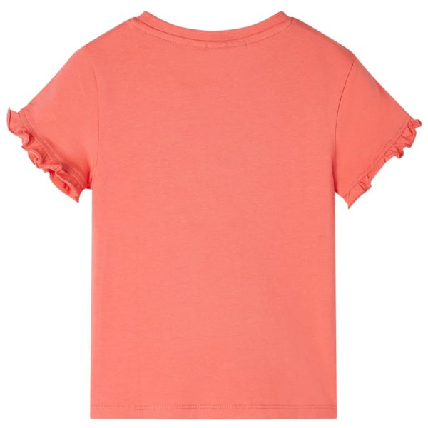 T-shirt manga curta para criança cor coral 116 - Image 2