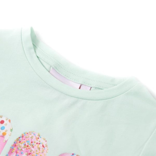 T-shirt infantil menta-claro 92 - Image 3