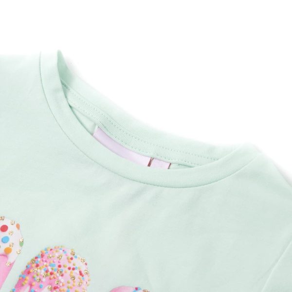 T-shirt infantil menta-claro 104 - Image 3