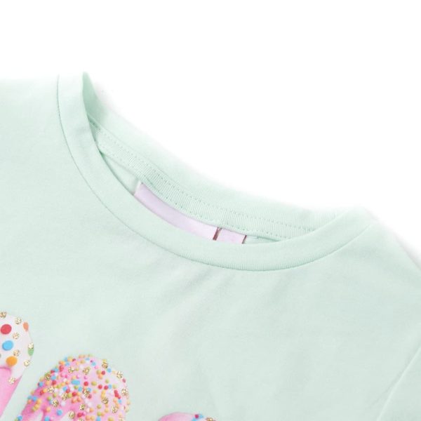 T-shirt infantil menta-claro 116 - Image 3