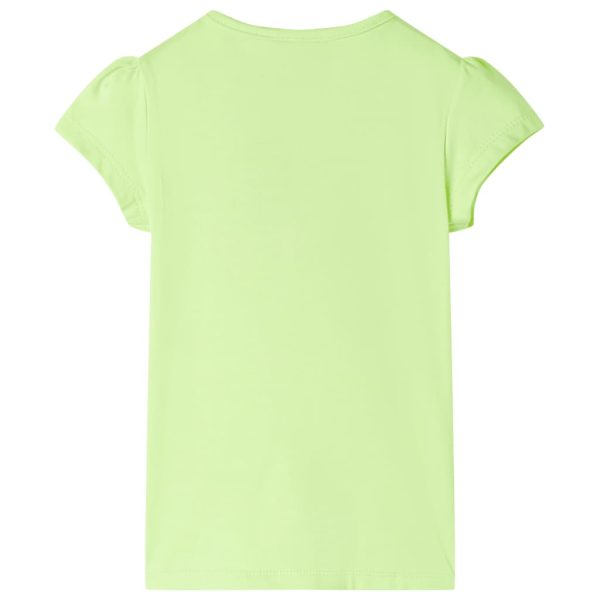 T-shirt de criança amarelo néon 104 - Image 2