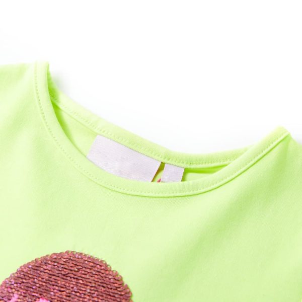 T-shirt de criança amarelo néon 104 - Image 3
