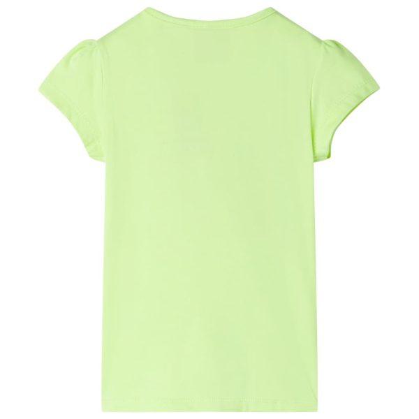 T-shirt de criança amarelo néon 116 - Image 2