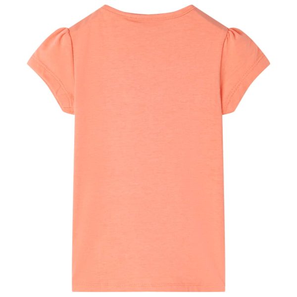 T-shirt para criança laranja-néon 92 - Image 2